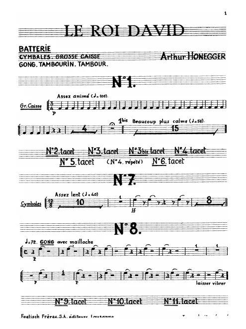 Cymbals/Bass Drum/Gong/Snare Drum/Bass Drum