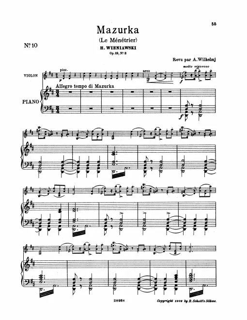 Complete Score, Violin Part