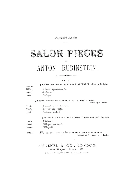 4. Andante quasi Adagio (Complete Score and Cello Part)