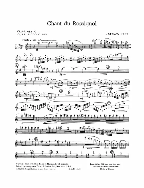 Clarinet 2 (A, B)/Piccolo Clarinet (E)