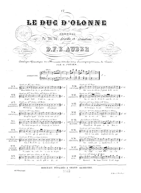 No.17, Cavatine: "Un tendre amant"