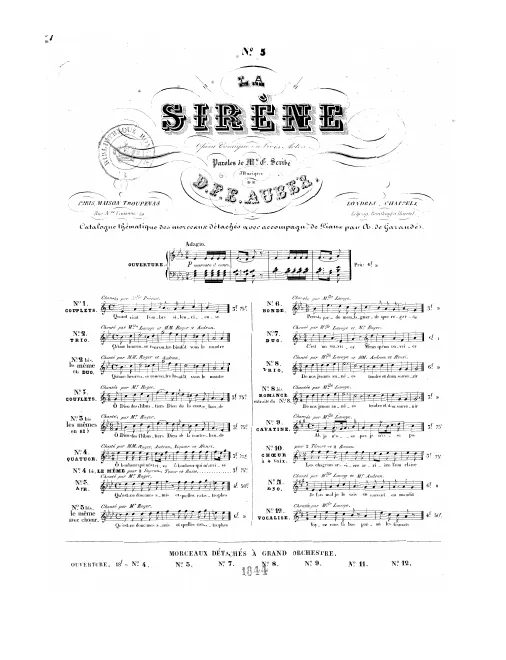 No.5, Air: "Qu'est-ce donc mes amis"