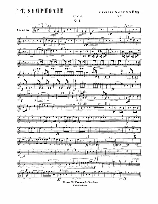 Horn 1, 2 (E♭/G/E/F), 3, 4 (C/E♭/E)