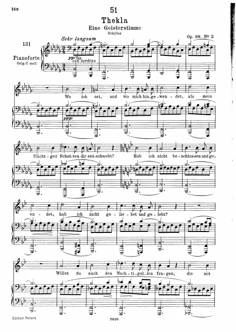 Complete Score (transposed to B♭ minor for low voice)