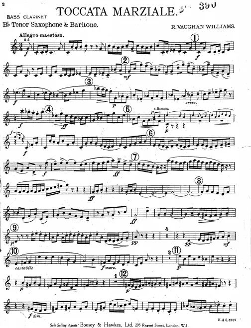 Bass Clarinet/Tenor Saxophone (B♭)