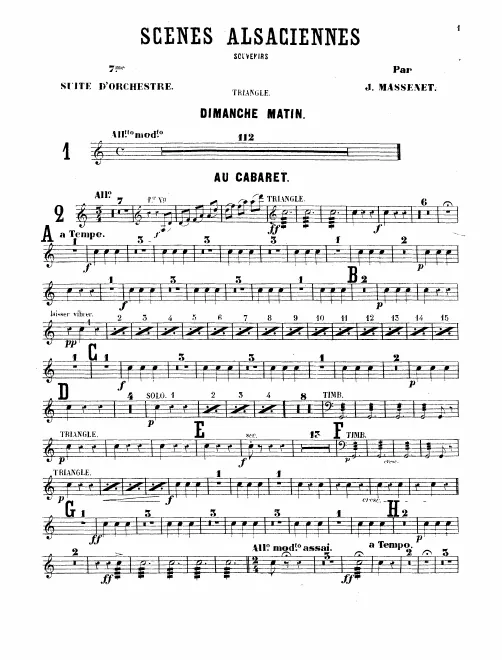 Triangle, Offstage Bell*, Bass Drum/Cymbals