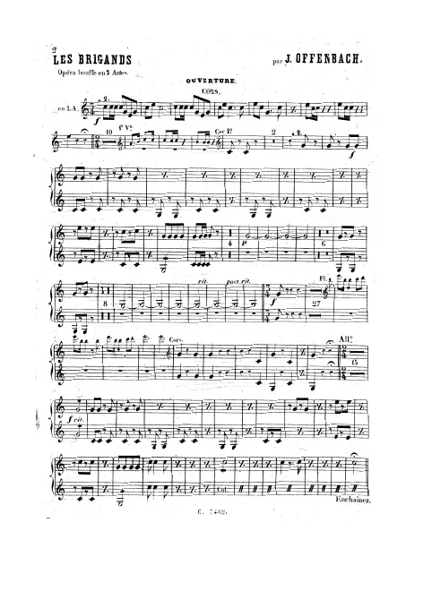 Horns (in D, E, E♭, F, G, A♭, A, B♭)
