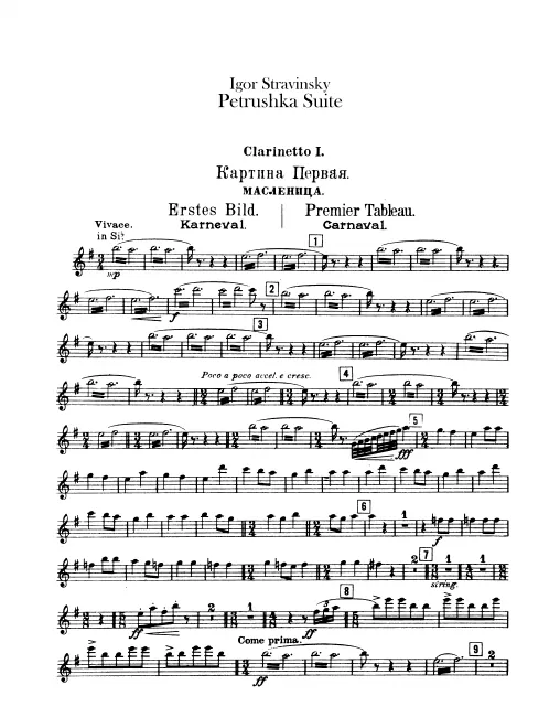Clarinet 1, 2, 3, 4/Bass Clarinet (B, A)