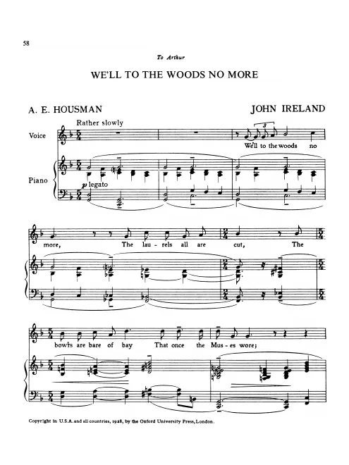 1. We'll to the Woods No More