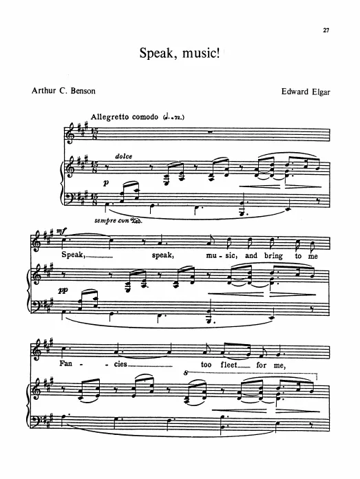 2. Speak, Music! (A major)