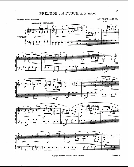 6. Prelude and Fugue in F major