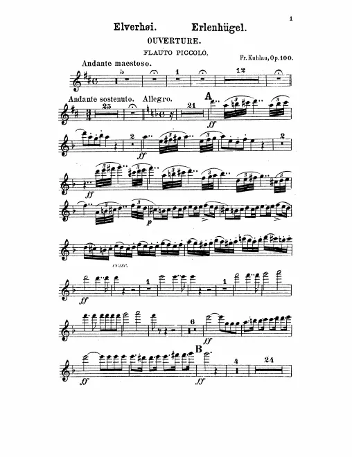 Piccolo, Flute 1, 2