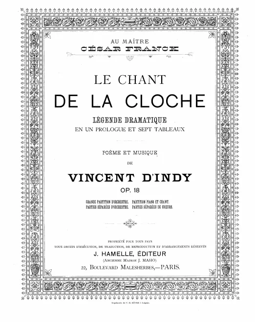 Cover, Contents, Note pour l'Execution, Prologue