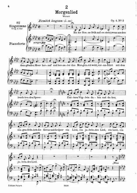 Complete Score (Low voice, transposed to F major)
