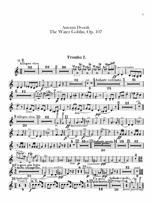 Trumpet 1, 2 (E, C, E♭)