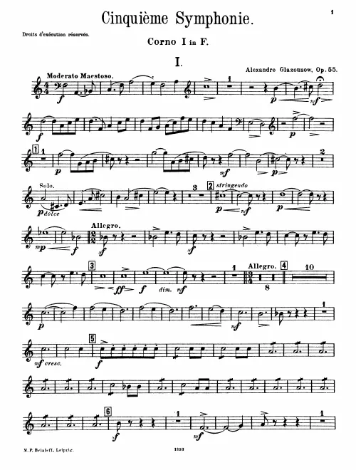 Horn 1, 2, 3, 4 (F)