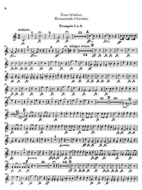 Trumpet 1, 2 (C, plus B♭ transposed)