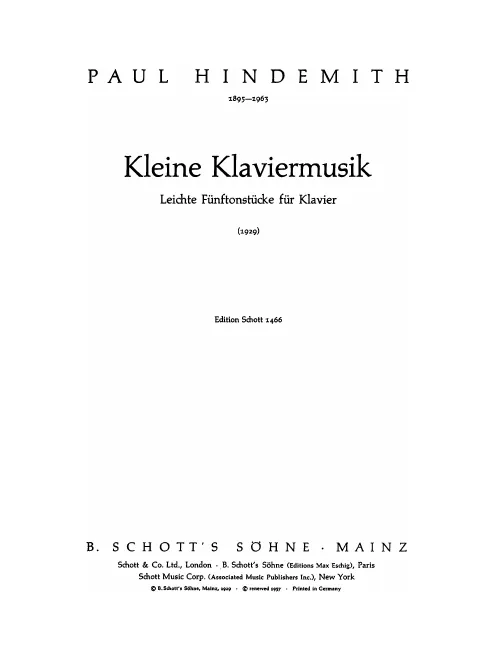 4. Kleine Klaviermusik