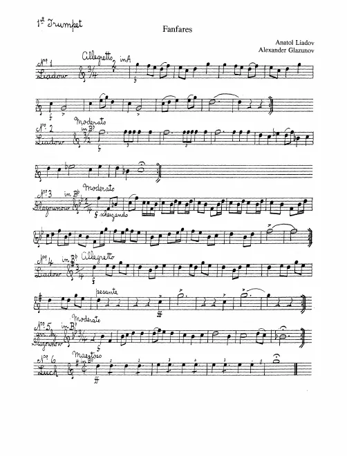 Trumpet 1, 2 (A/B♭), 3 (B♭)