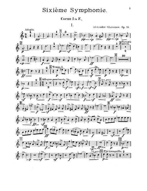 Horn 1, 2, 3, 4 (F)