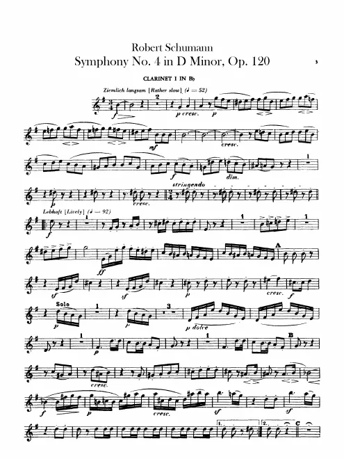 Clarinet 1, 2 (B♭/A, plus B♭ transposed)