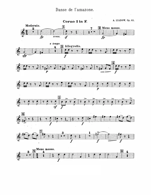 Horn 1, 2, 3, 4 (F)