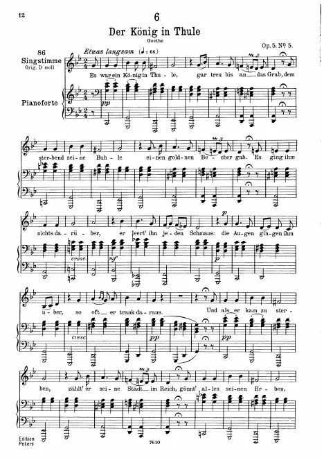 Complete Score (Low voice, transposed to G minor)