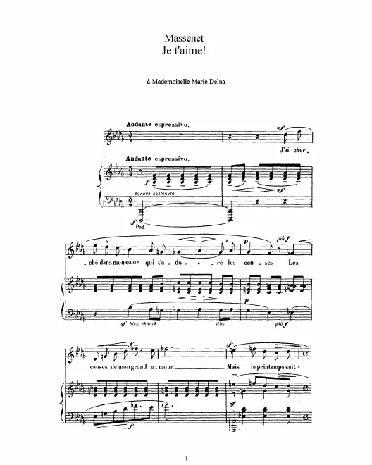 Complete Score (D♭ major: high voice and piano)
