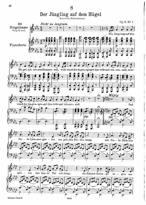 Complete Score (Low voice, transposed to C minor)