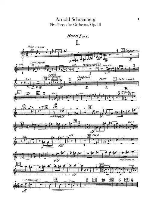 Horn 1, 2, 3, 4, 5, 6 (F)