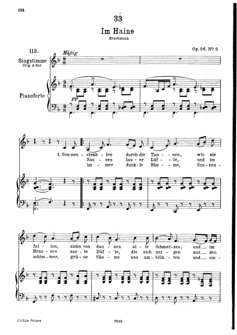 Complete Score (Low voice, transposed to F major)