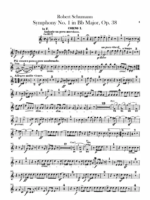 Horn 1, 2 (F, E♭, D), 3, 4 (B♭)