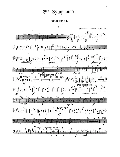 Trombone 1, 2, 3, Tuba