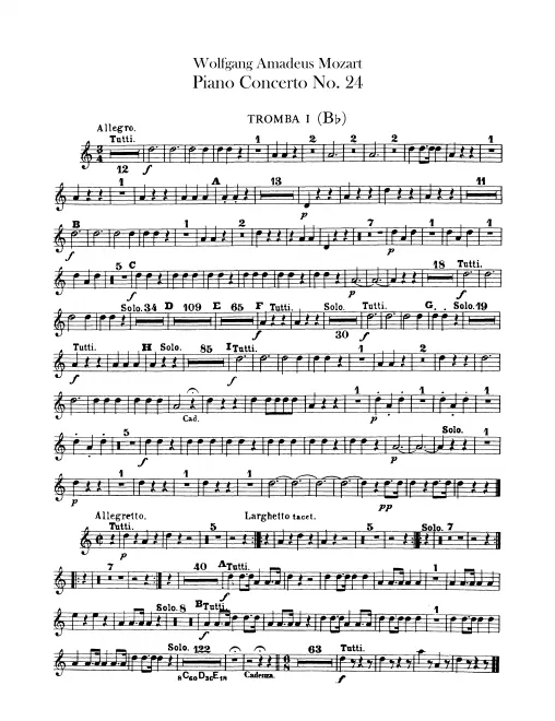 Trumpet 1, 2 (C, B♭ transposed)