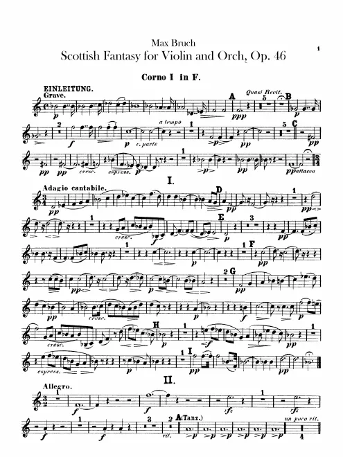 Horn 1, 2, 3, 4 (F)