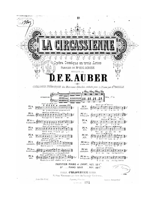 No.10, Air: "Je brave tout la Sibérie" (Act III, No.18)