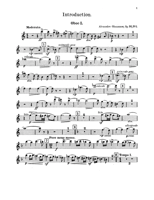 Oboe 1, 2, English Horn