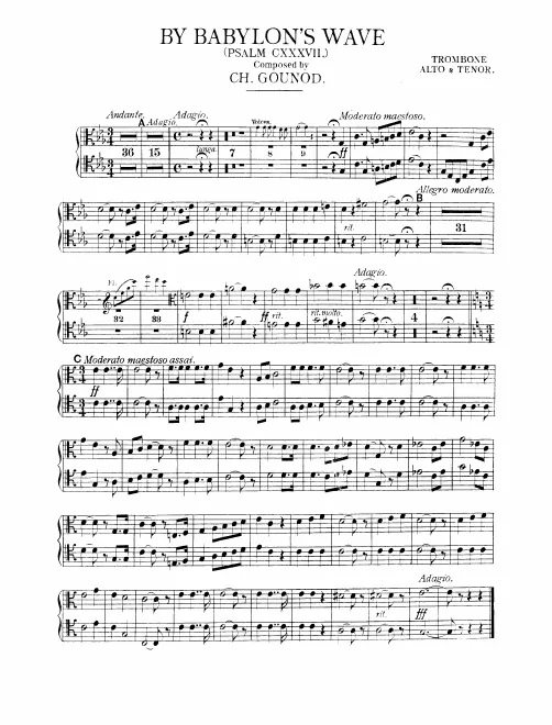 Trombone 1/2, 3, Ophicleide