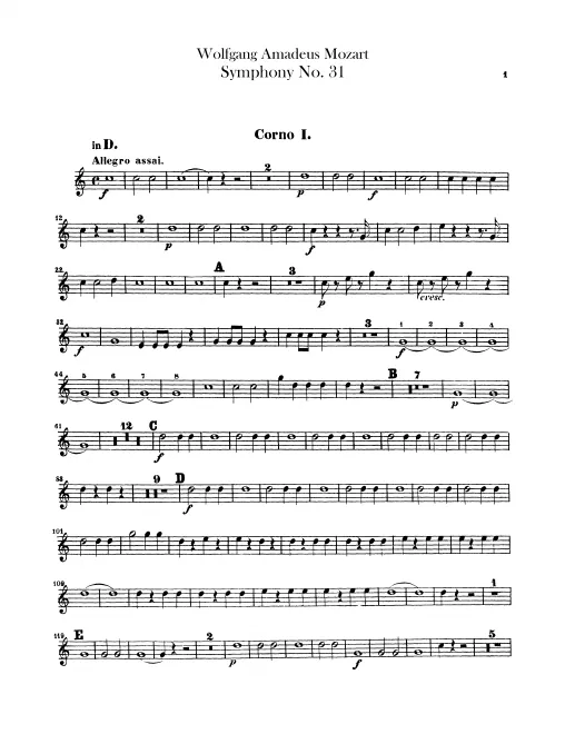 Horn 1, 2 (D, G)