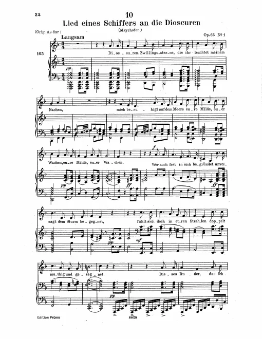 Complete Score (low voice, transposed to F major)