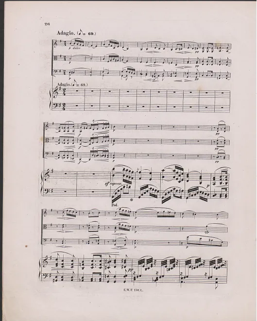 2. Adagio. Complete Score (color, with annotations)