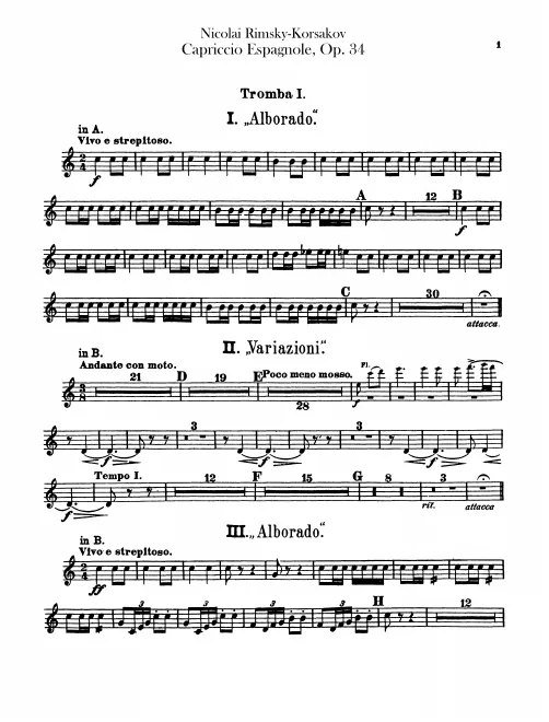 Trumpet 1, 2 (A/B♭)