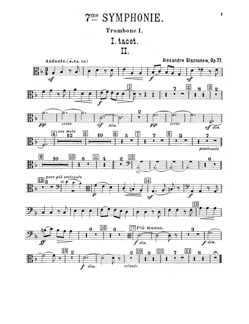 Trombone 1, 2, 3, Tuba