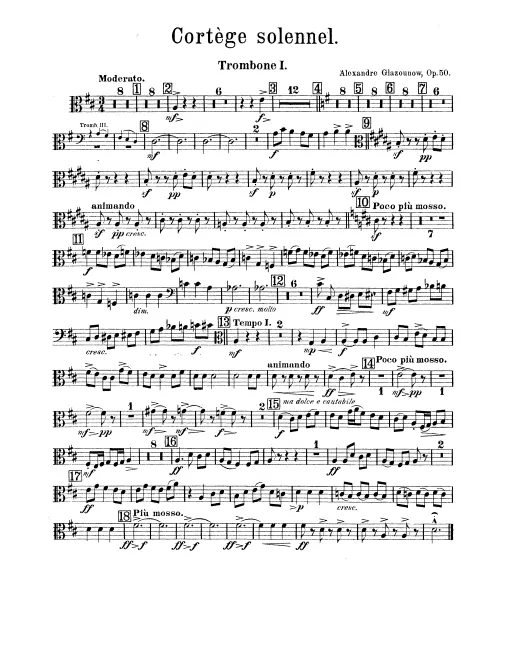 Trombone 1, 2, 3, Tuba