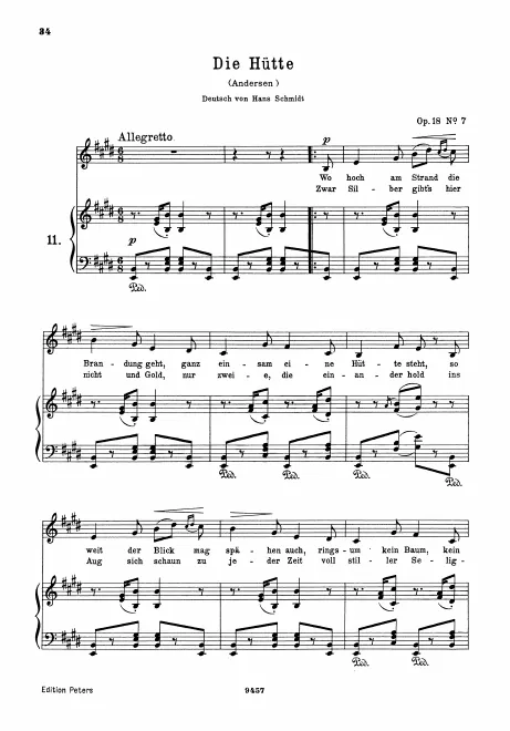 Complete Score (original key; E major)