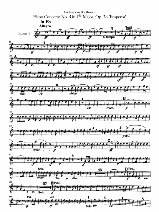 Horn 1, 2 (E♭, D)