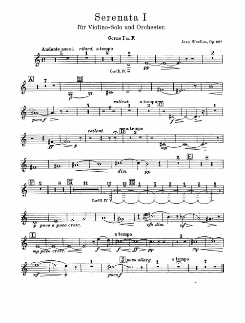 Horn 1, 2, 3, 4 (F)