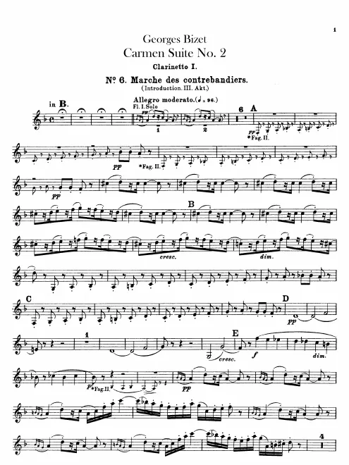 Clarinet 1, 2 (B♭, A)