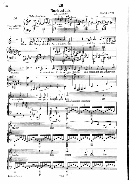 Complete Score (Low voice, transposed to A minor)