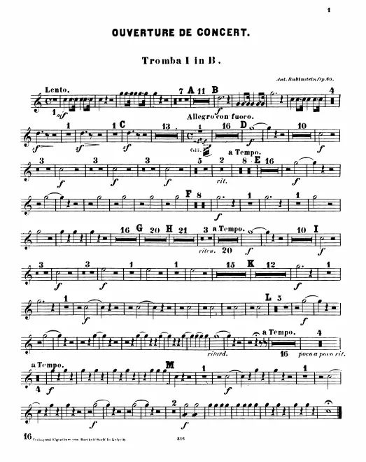 Trumpet 1, 2 (B) (Valved)